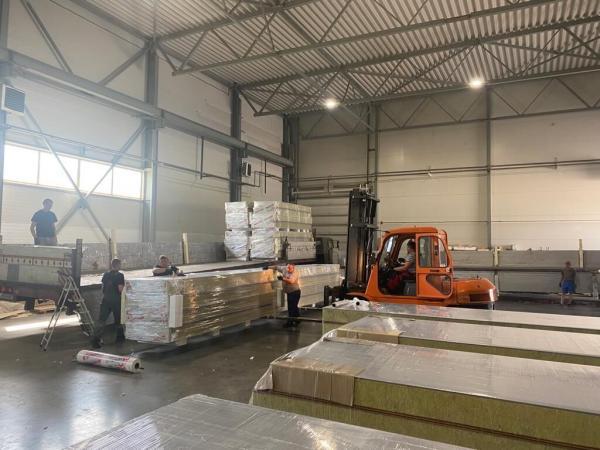 Сэндвич Панели 100мм МВУ (Минеральная вата) ПЭ (Полиэстэр) RAL 6029 Зеленый